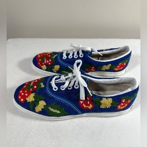 Vintage Vans Van Doren Needlepoint Shoes Women’s Size 6 60s/70s Rare Find